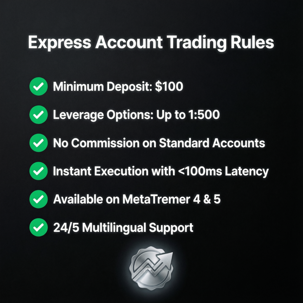 Express account trading rules checklist