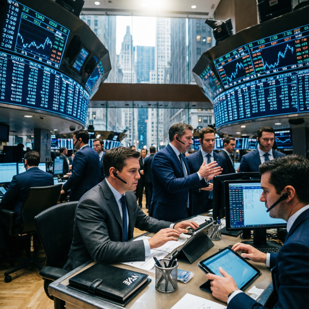 Professional Trading Floor Environment