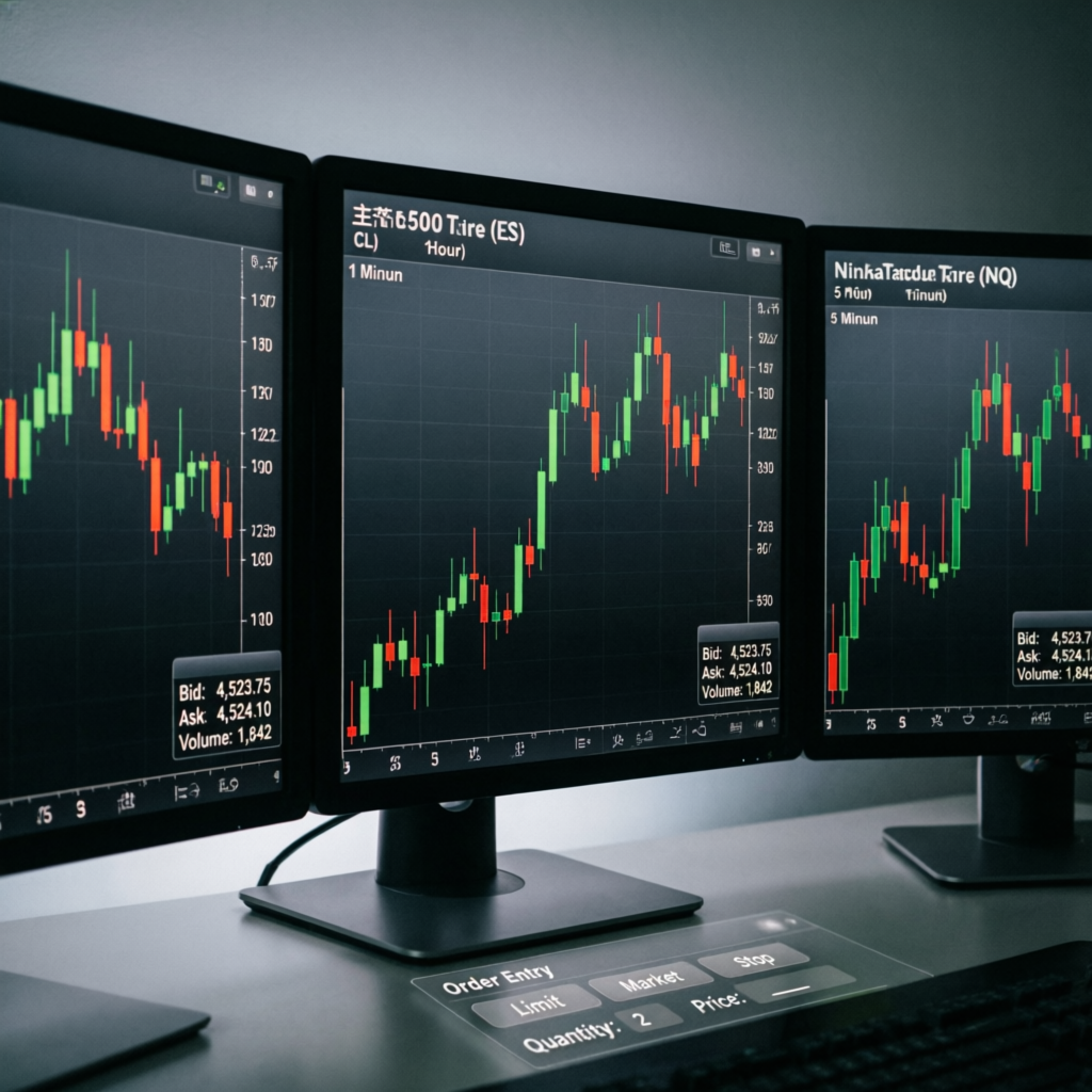 Professional Trading Dashboard with Futures Charts