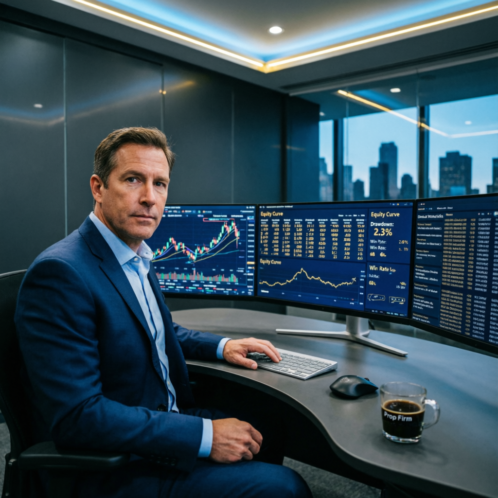 Professional Trader at Multi-Monitor Setup