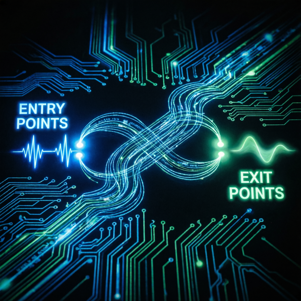 Trading strategy entry and exit points with algorithmic precision