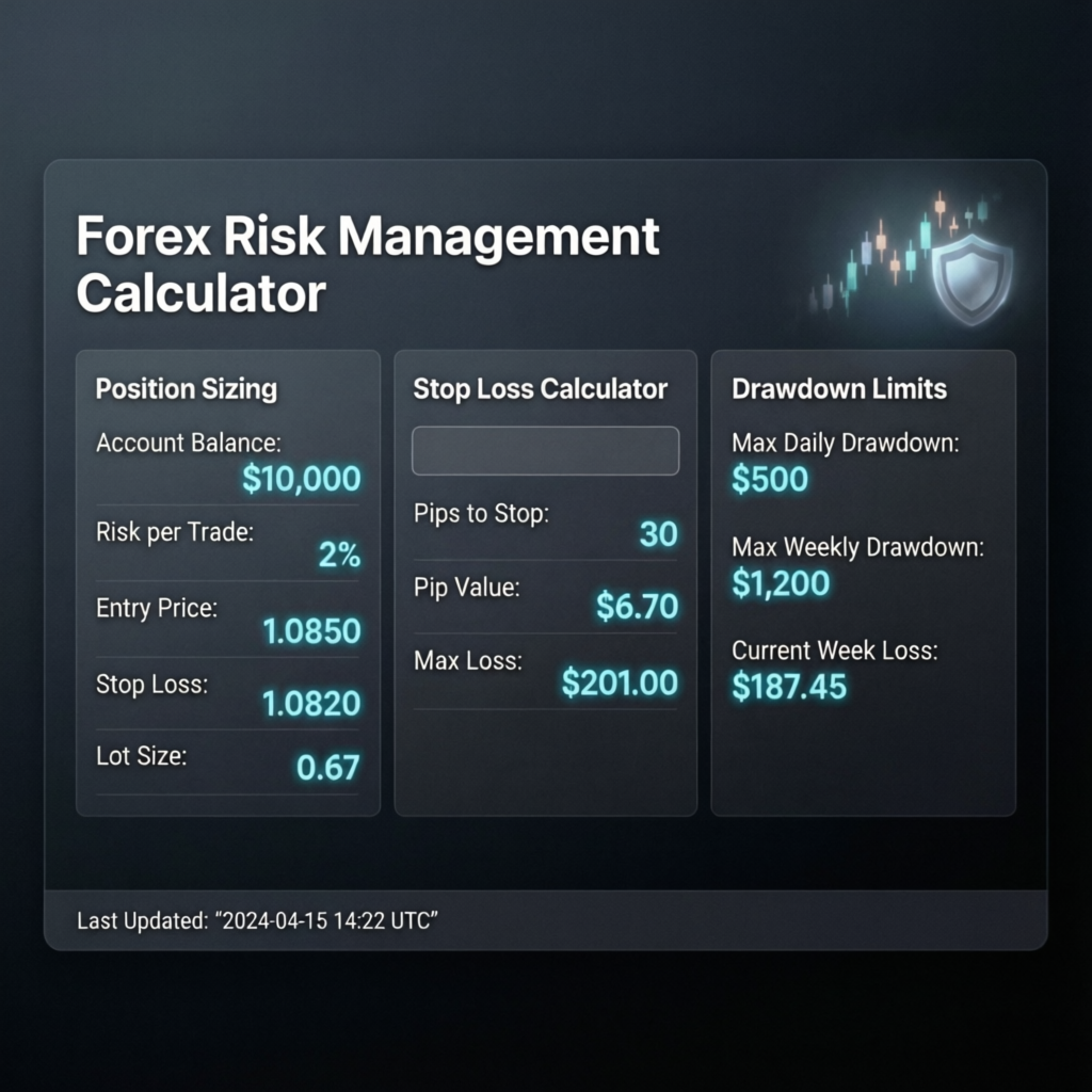 Forex Risk Management Calculator