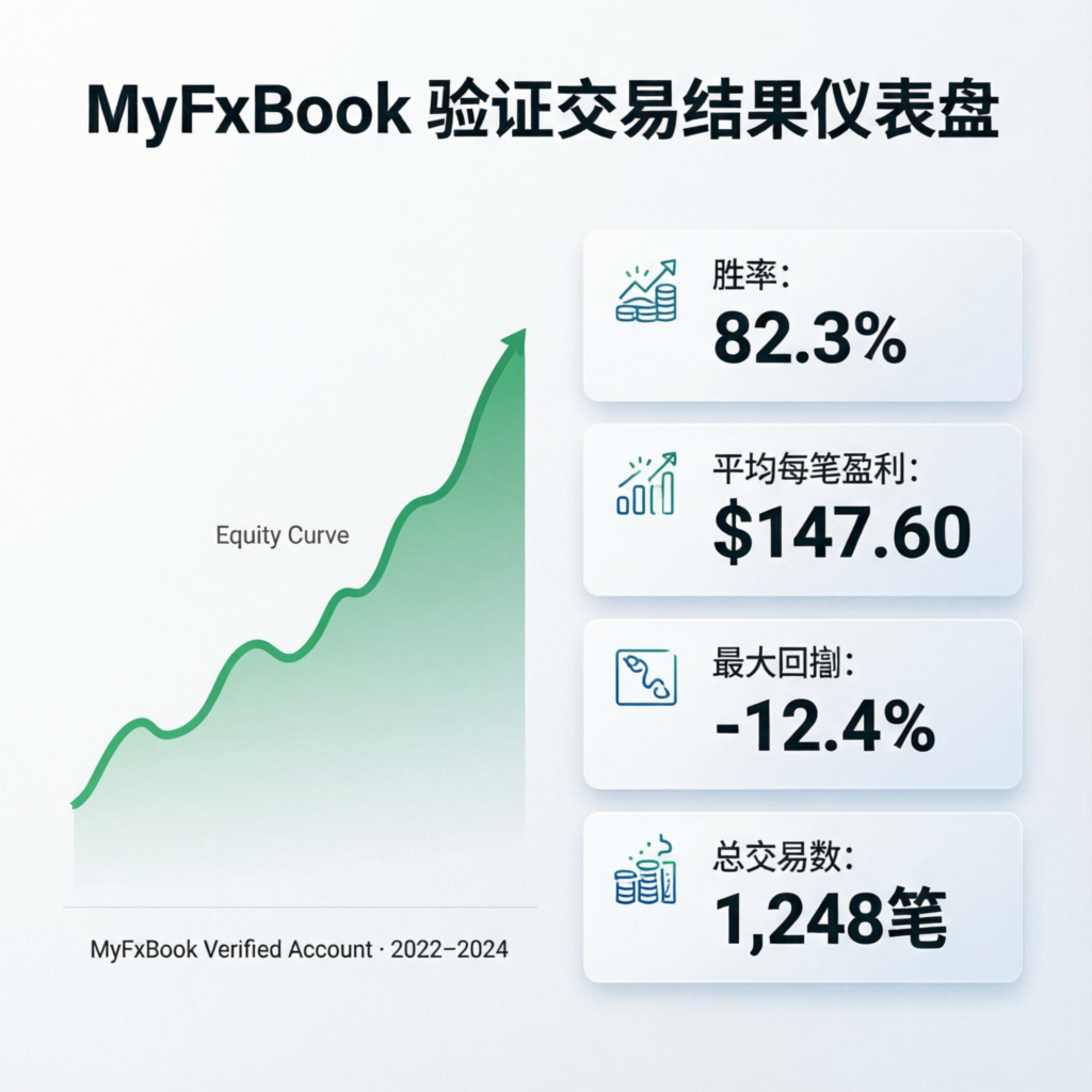 MyFxBook verified trading results dashboard showing profit curves and trading statistics for PFM Capitals funded accounts