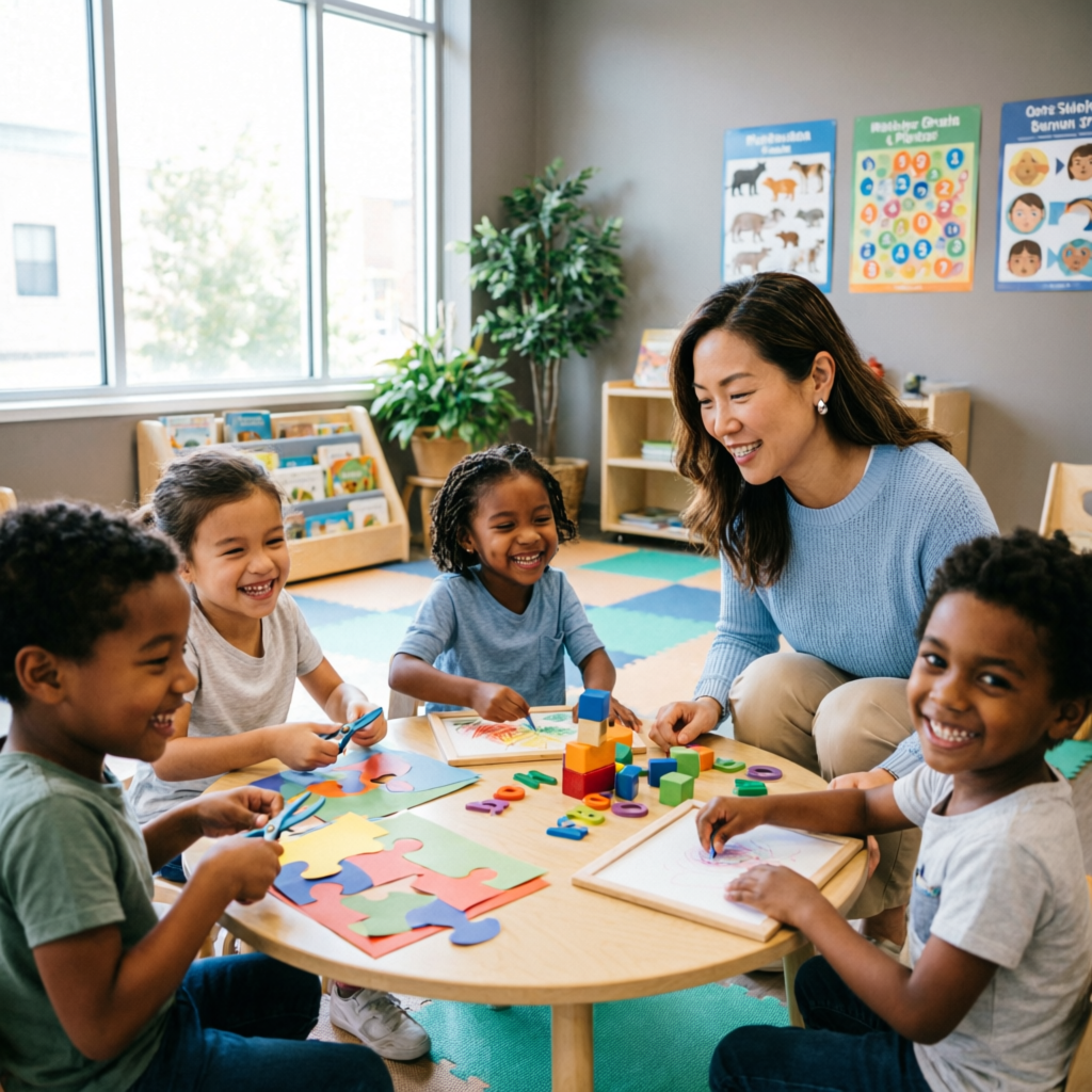 Дети на занятиях нейропсихологического интенсива