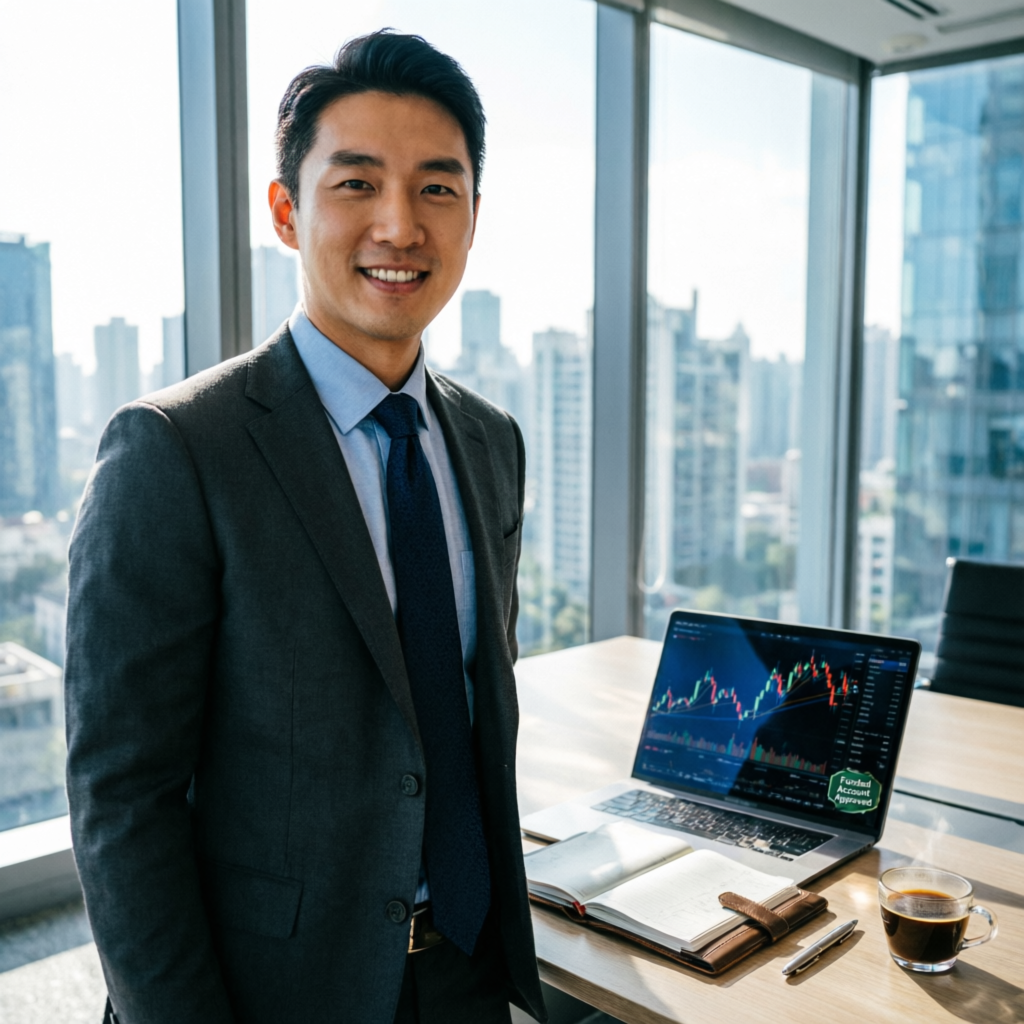Satisfied client with funded trading account success