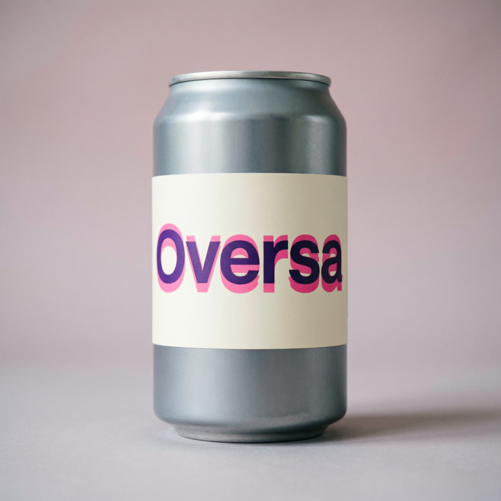 Identidade visual e rótulo para a bebida Oversa