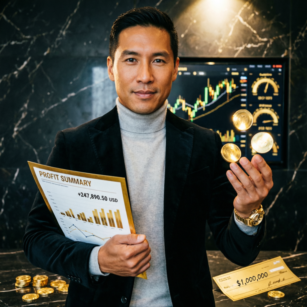 Funded account success with profit summary