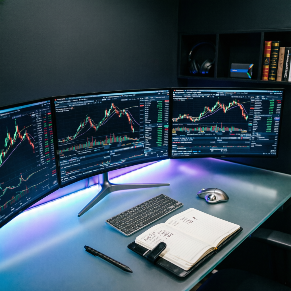 Professional Trading Workspace - Prop Firm Gurus Funded Account Management Service