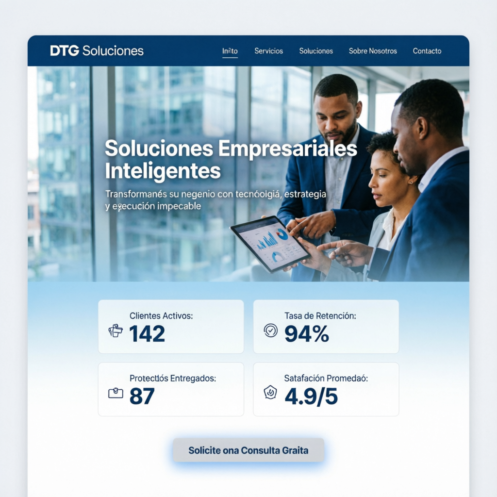 DTG Soluciones - Sitio web corporativo