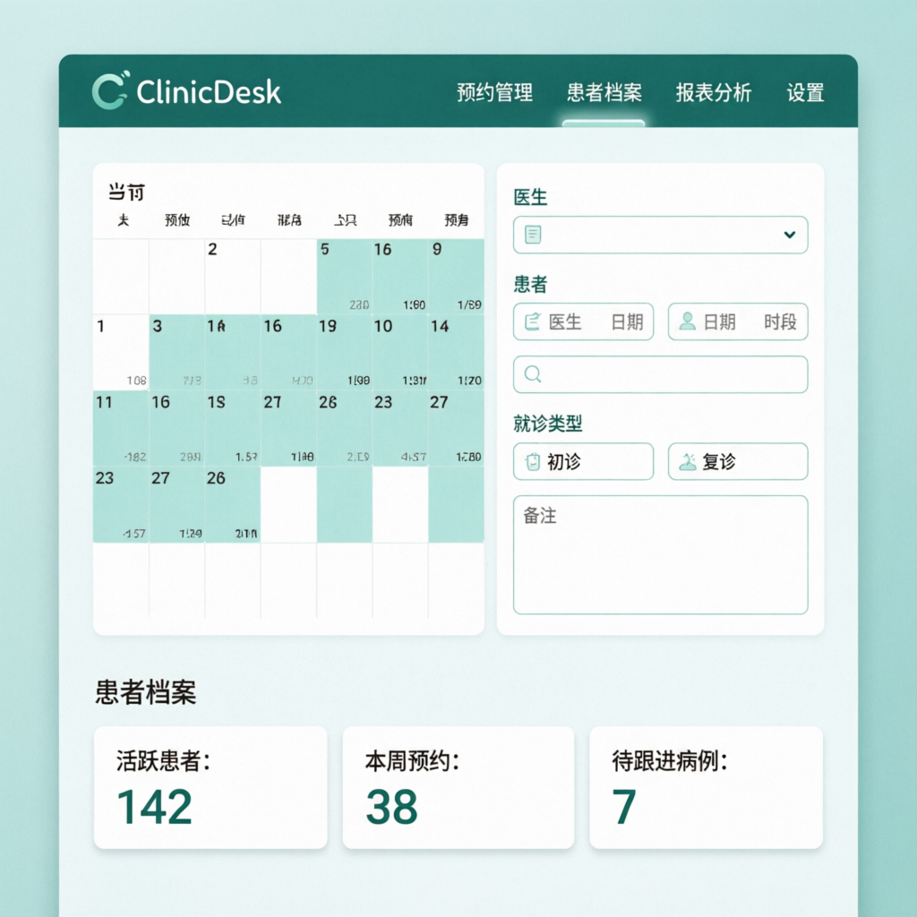 ClinicDesk - Aplicación web médica
