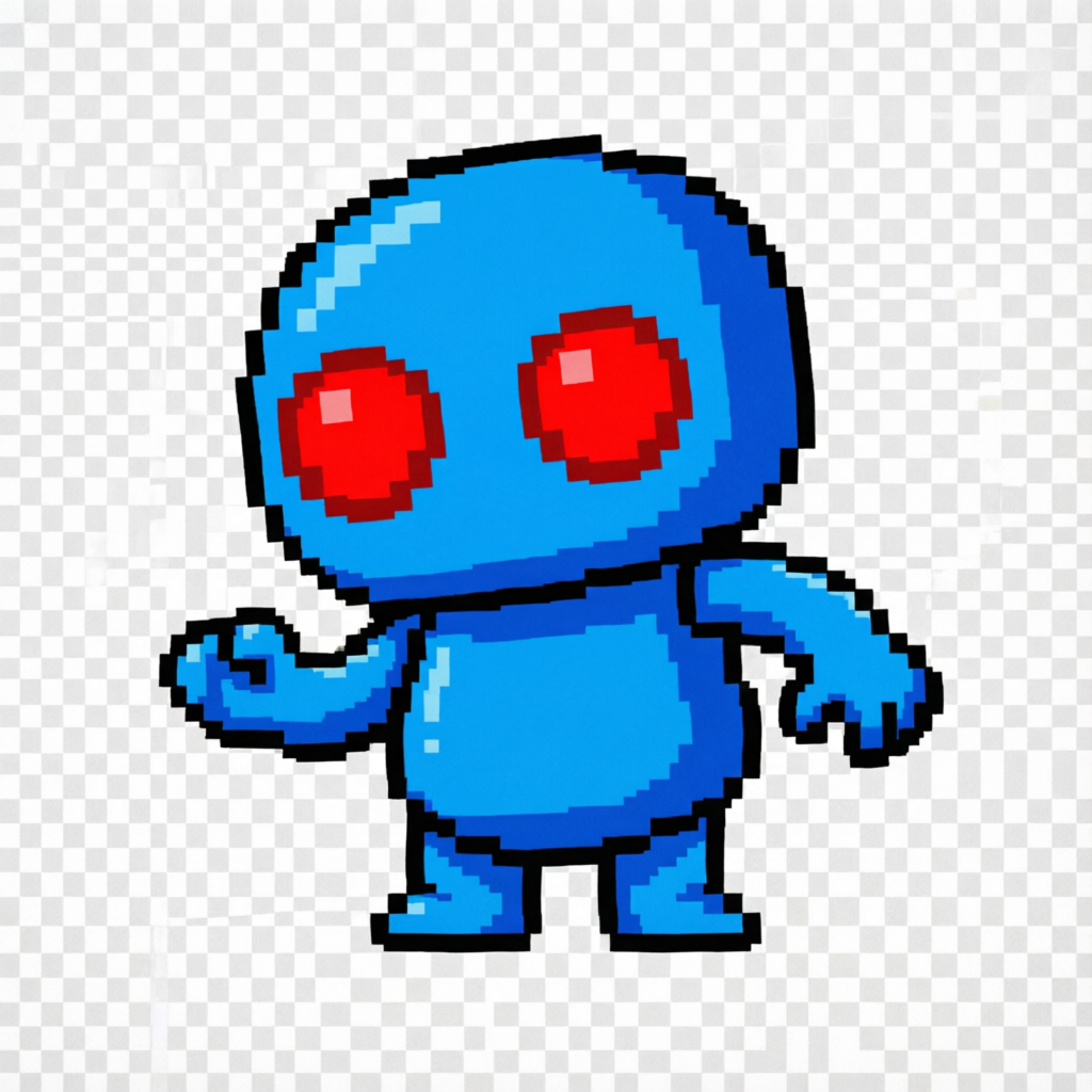 Original 16x16 pixel art robot sprite