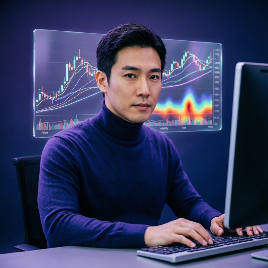 Professional trader with advanced charting and trading psychology