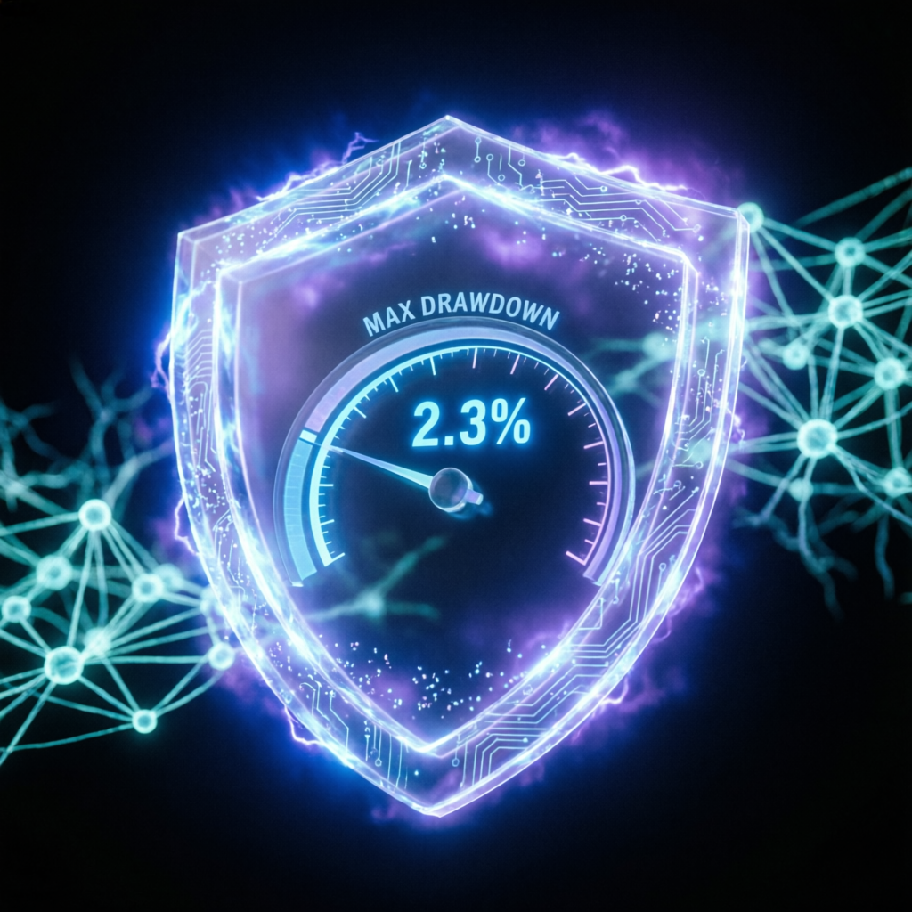 Maximum drawdown protection shield visualization