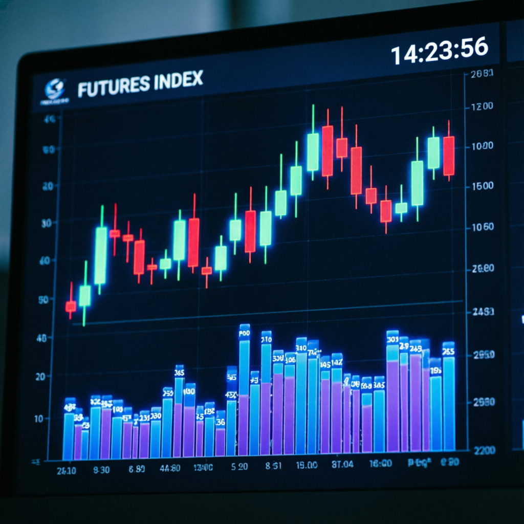 Futures trading chart showing Apex Trader Funding account performance