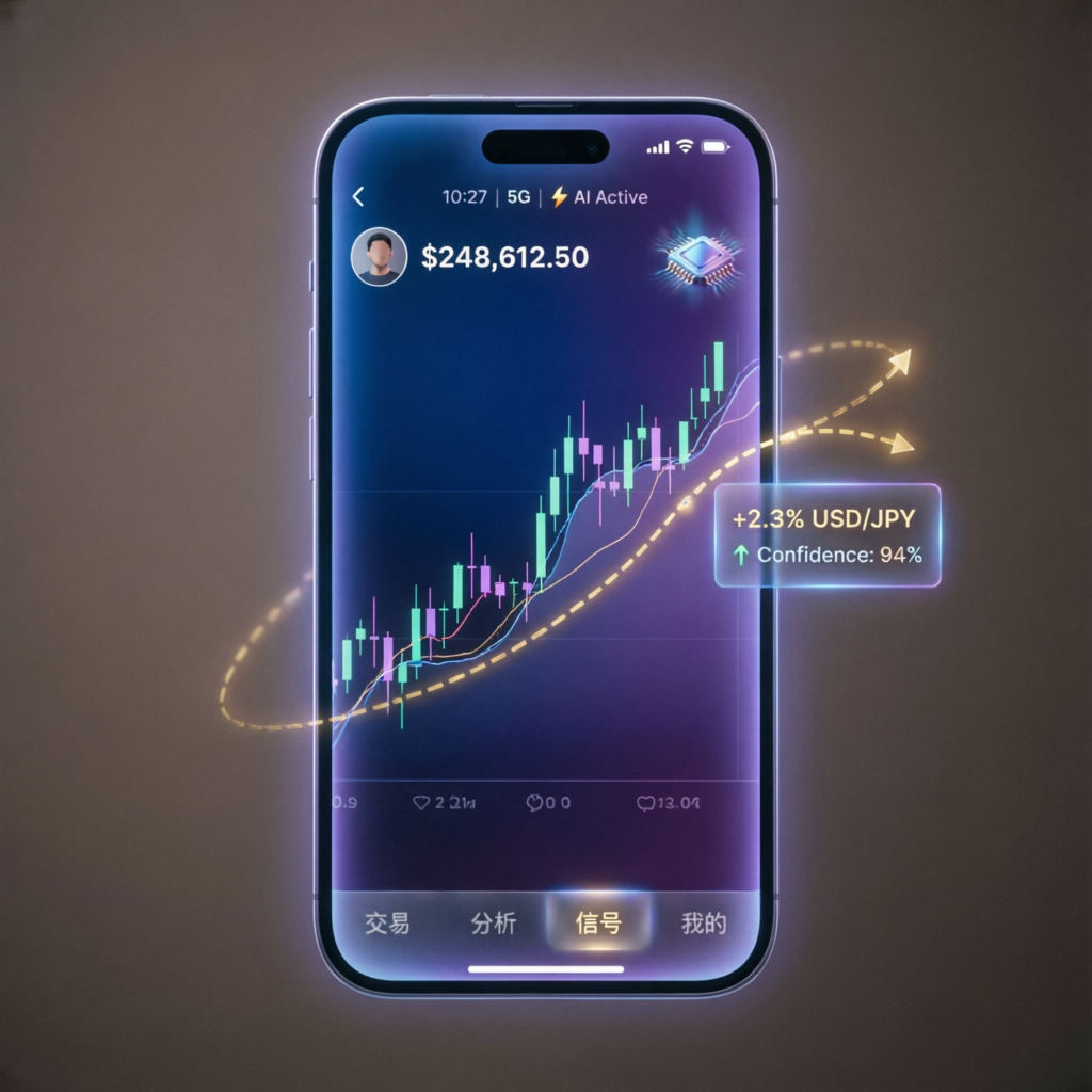 Mobile trading app showing Apex Trader Funding account with profits