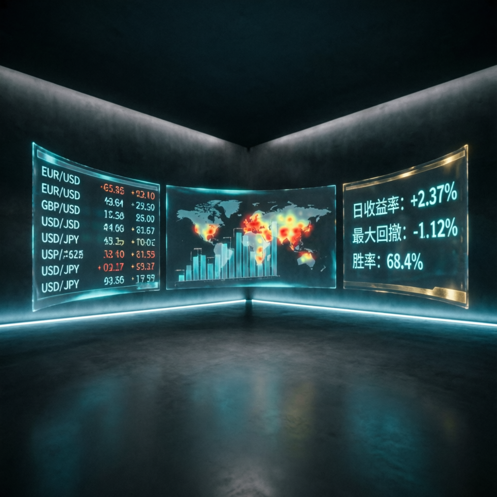 Futuristic Trading Floor - Prop Firm Management Service