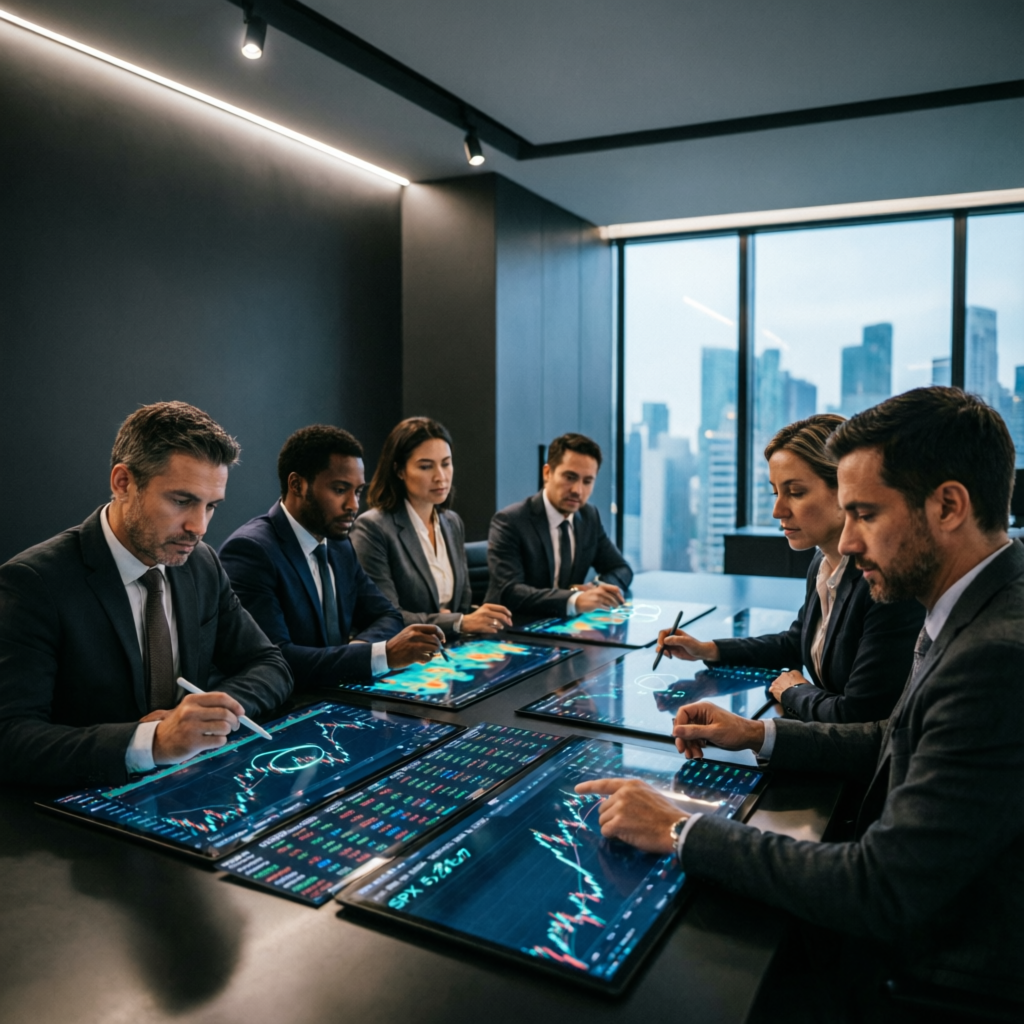 Team analyzing results