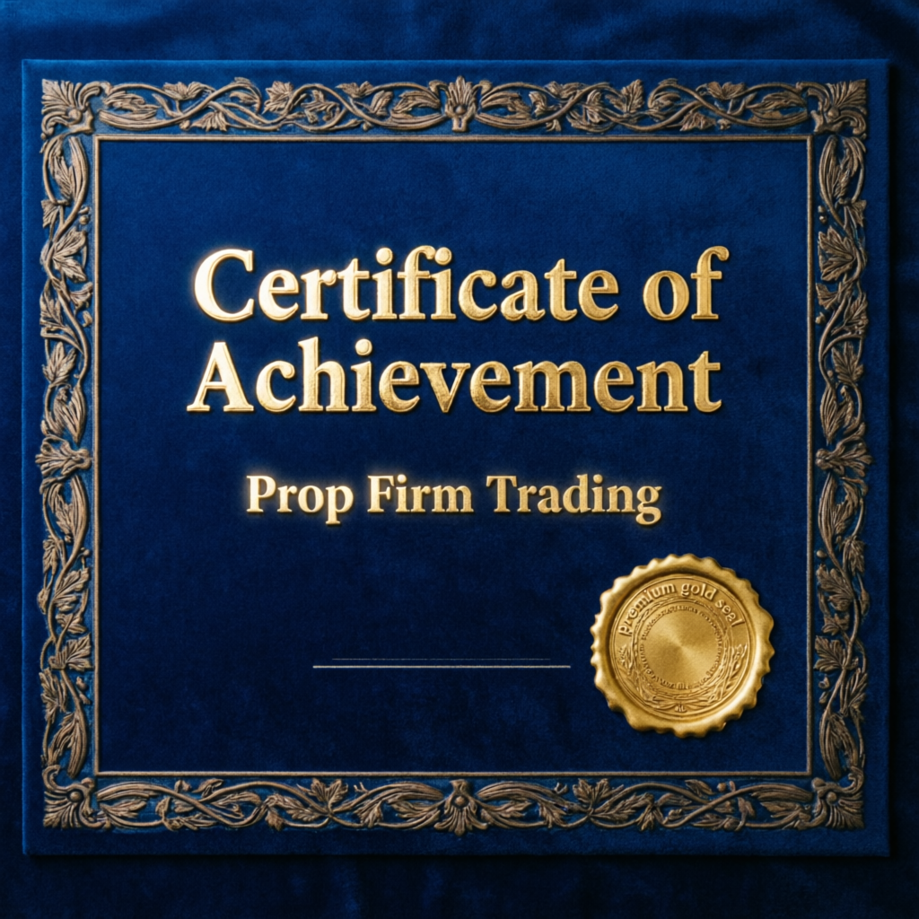 Passing certificate - PFM Capitals Prop Firm Challenge