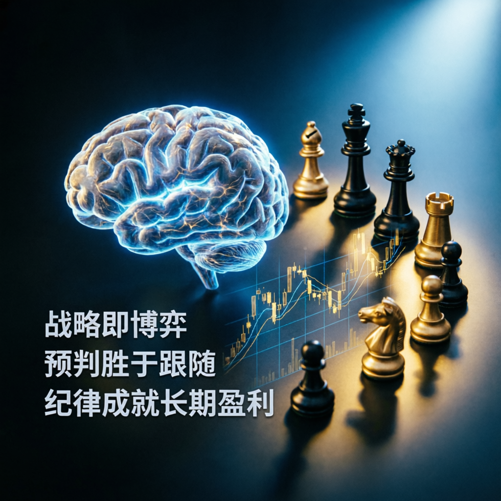 Strategic trading approach - chess pieces on trading chart