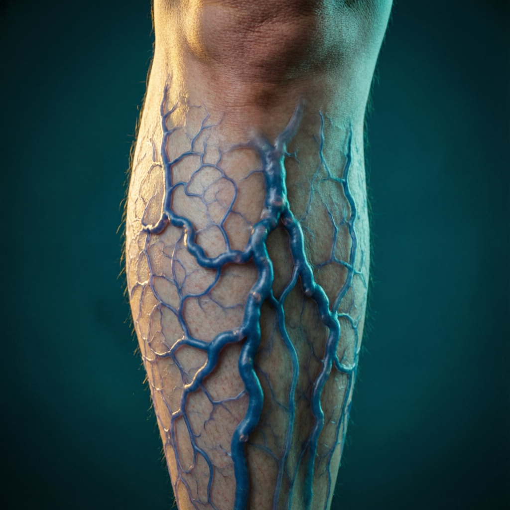 Etapa 2: venas reticulares en pierna