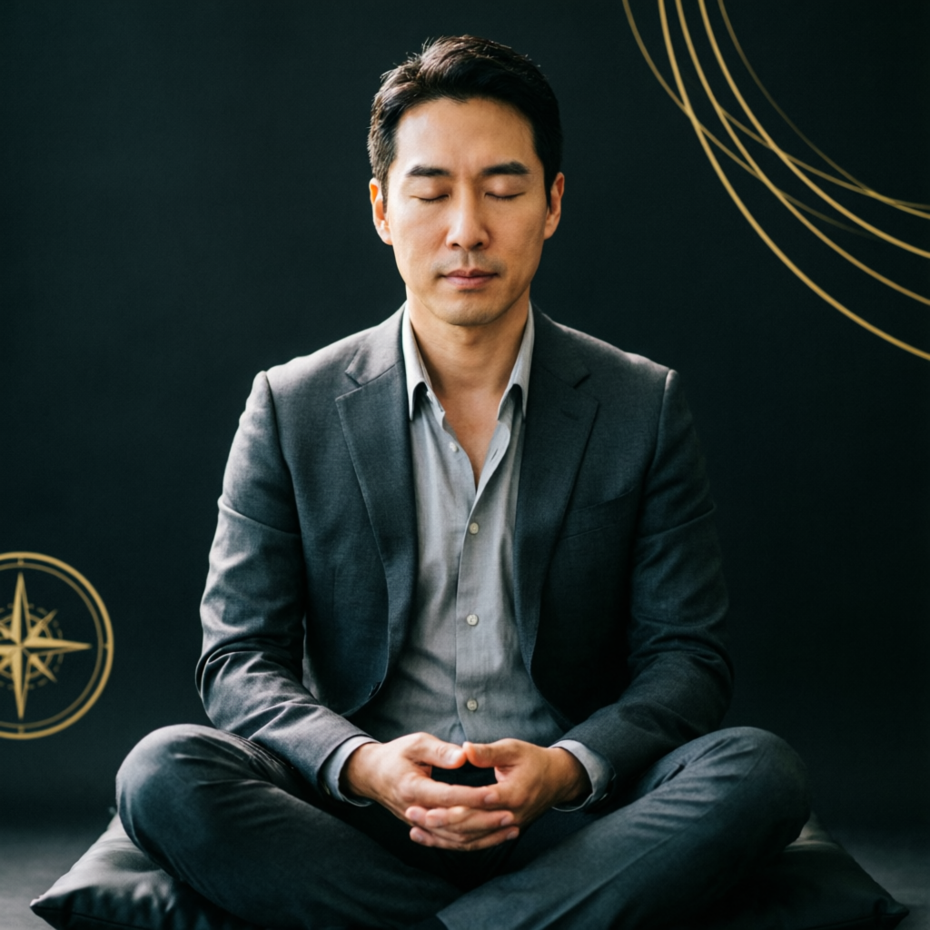 Trader practicing mindfulness and trading psychology for emotional discipline