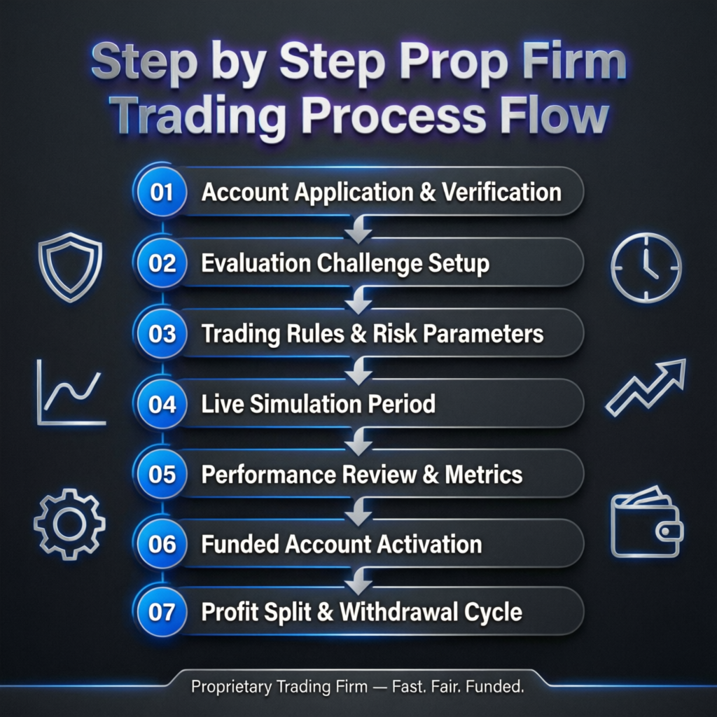 Step by Step Prop Firm Trading Process Flow