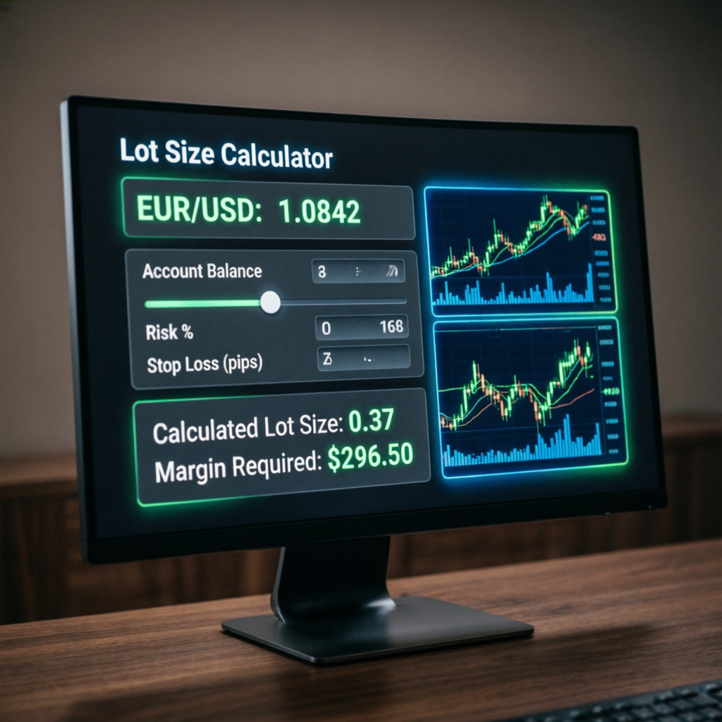 Forex Lot Size Calculator Interface