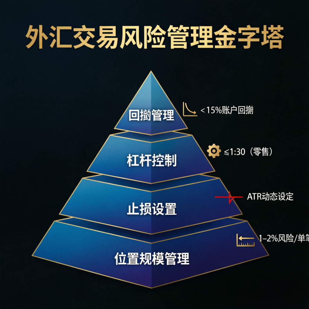 Maven Trading Risk Management Pyramid - Position Sizing, Stop Loss, Leverage Control, Drawdown Management