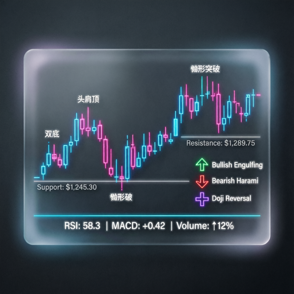 Trading strategy blueprint showing technical analysis patterns and candlestick formations for passing prop firm challenges