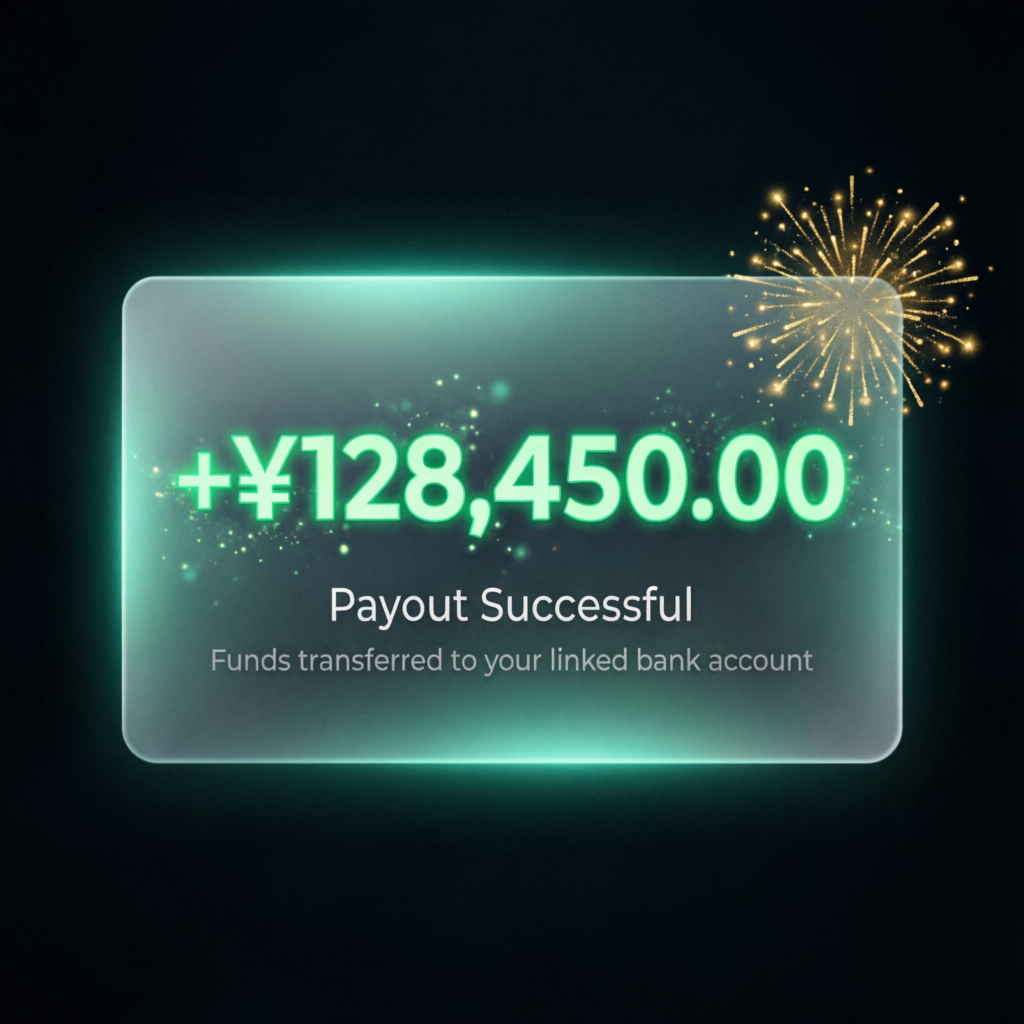 Payout success notification showing large profit withdrawal from Topstep funded account