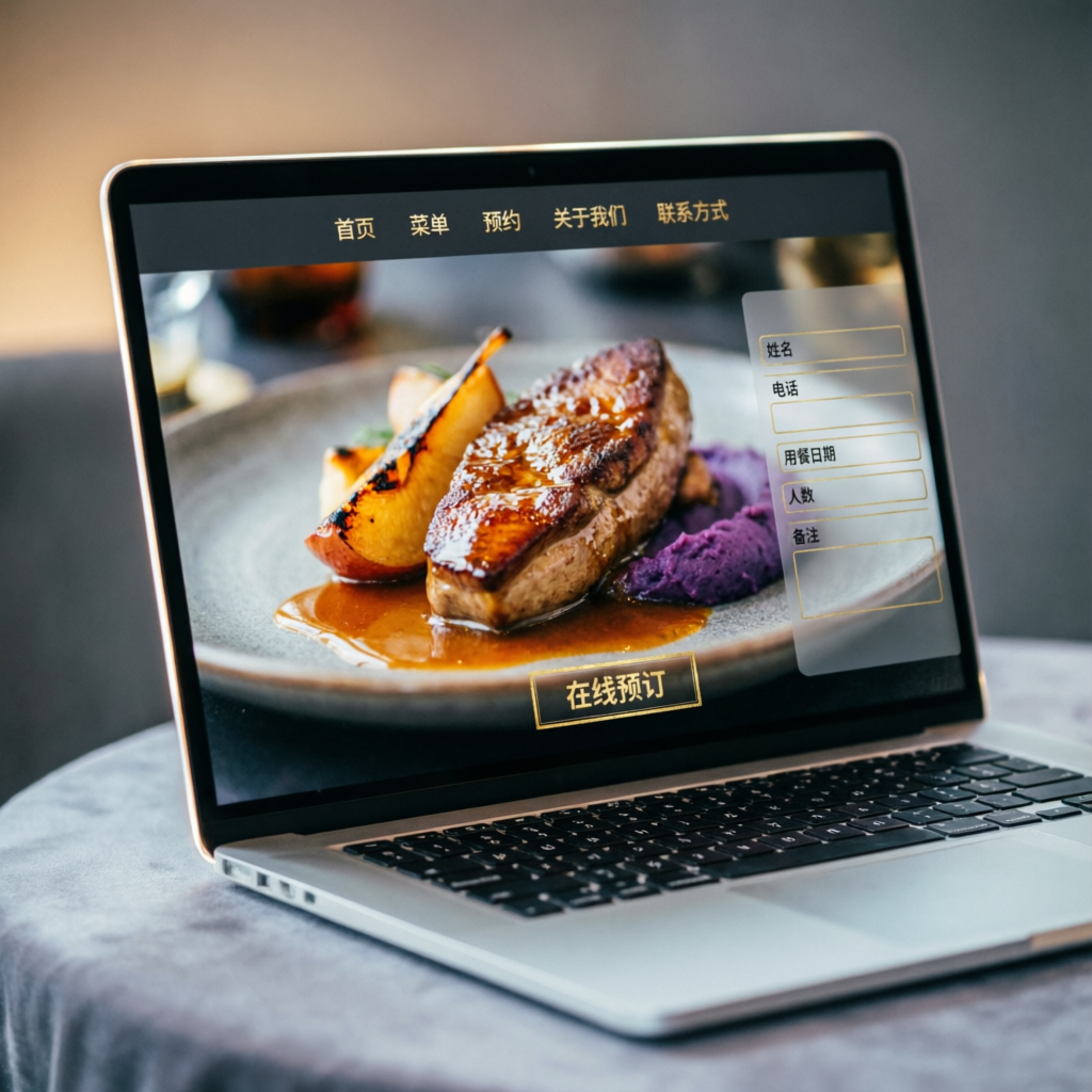 Ejemplo de diseño web para restaurante gourmet