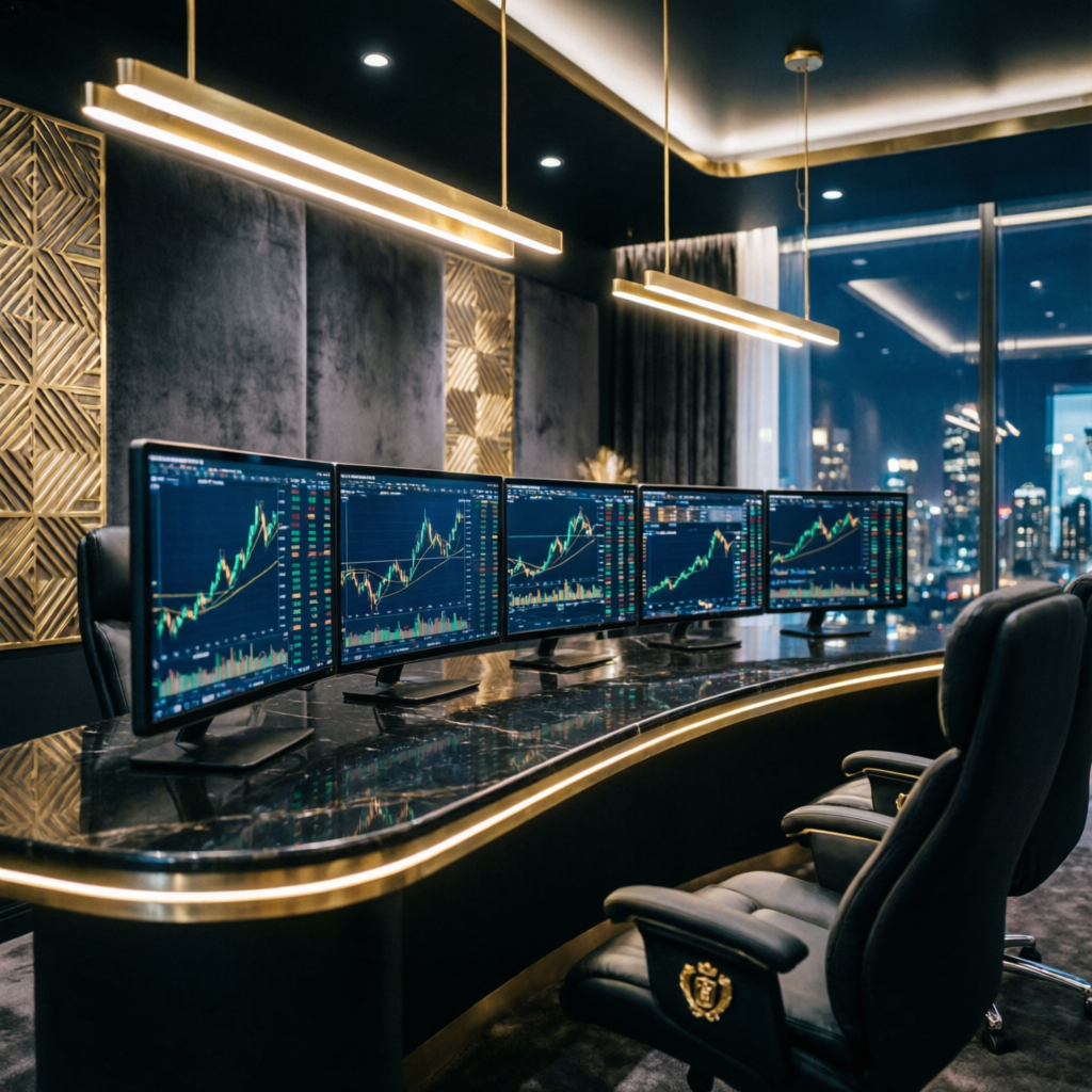 Premium elite trading service with luxury setup