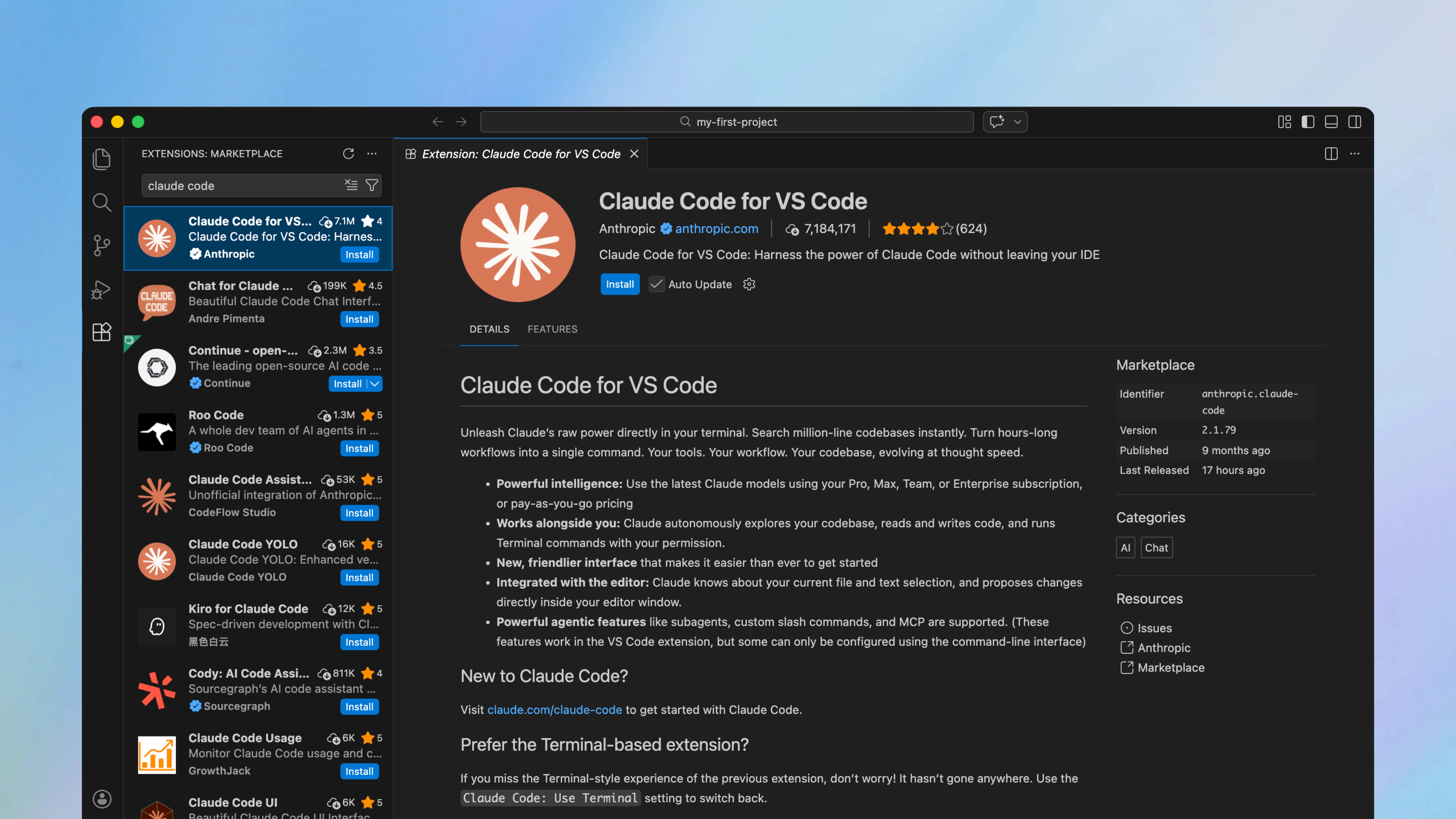 Claude Code for VS Code