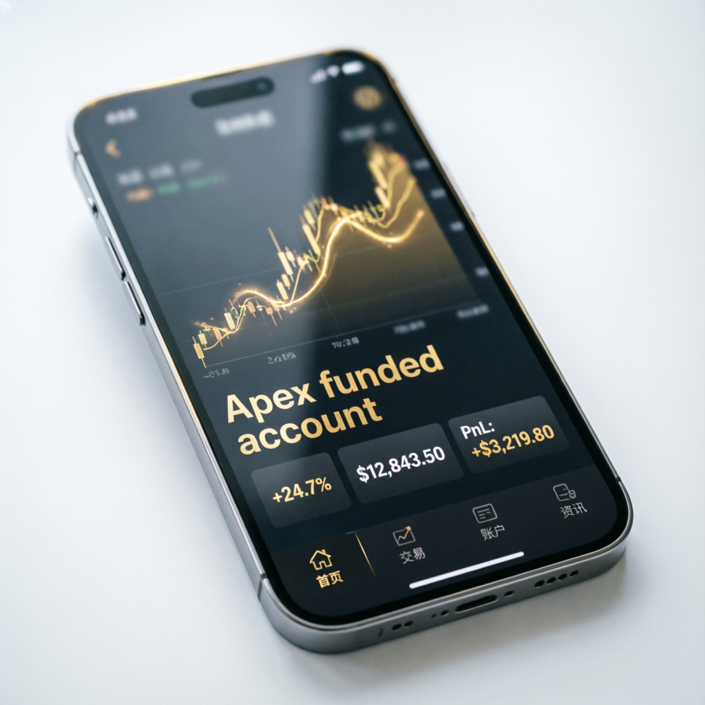 Mobile Trading Interface for Apex Funded Account Management