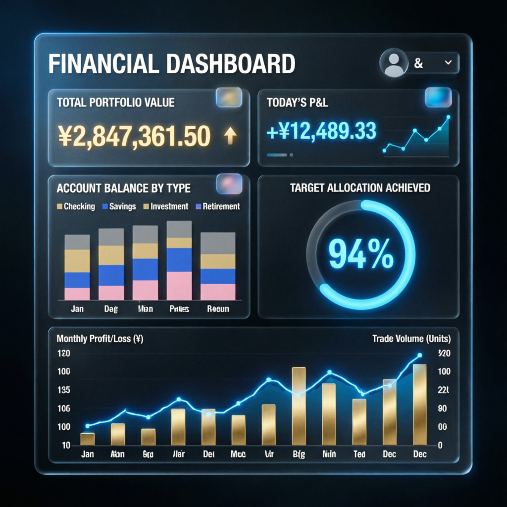 Financial Dashboard Showing Apex 300K Performance Metrics