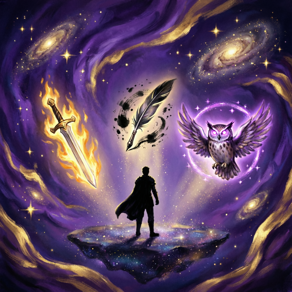 Archetype Quest cosmic RPG illustration
