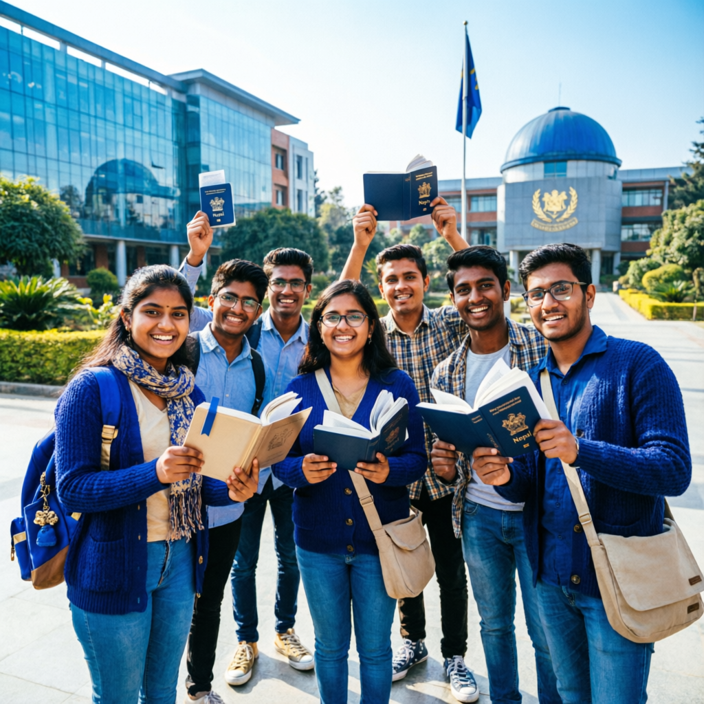 Students studying abroad