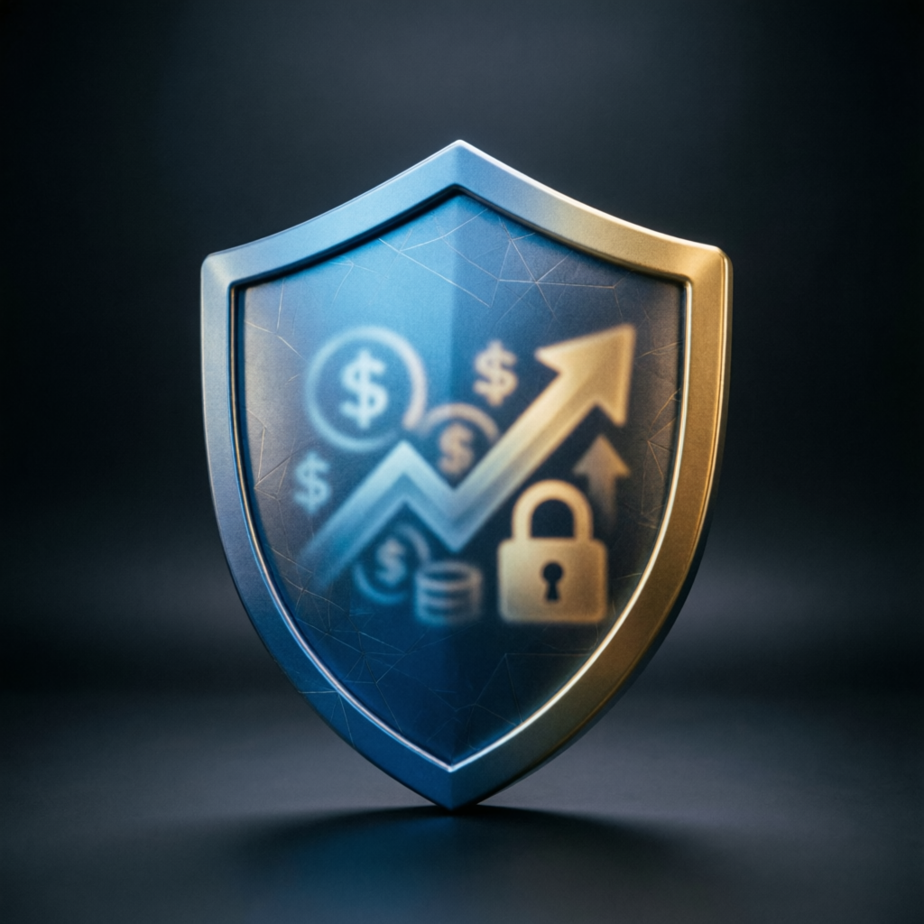 Risk management shield protecting trading capital for Topstep accounts