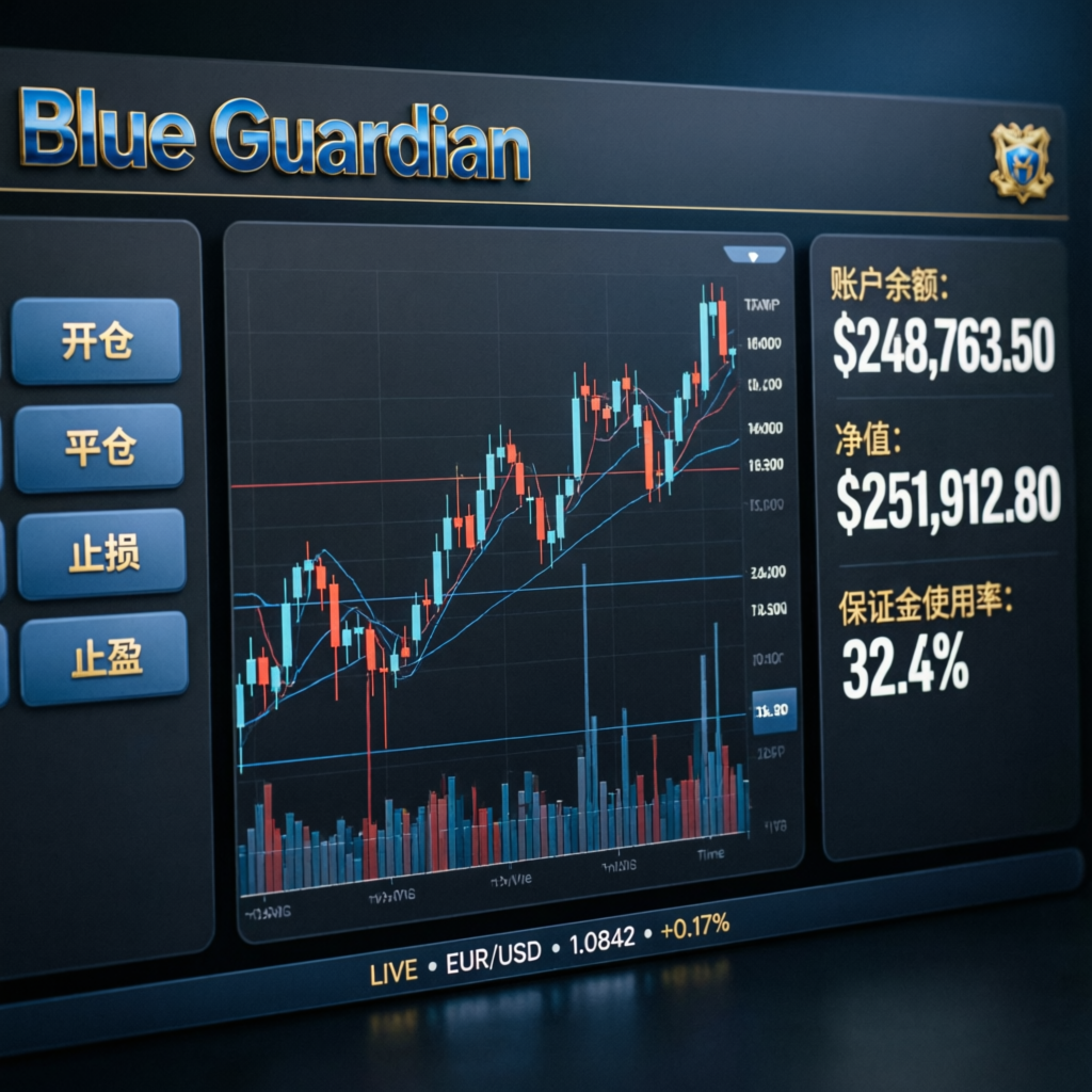 Blue Guardian Prop Firm Passing Service - Professional Trading Dashboard by PFM Capitals