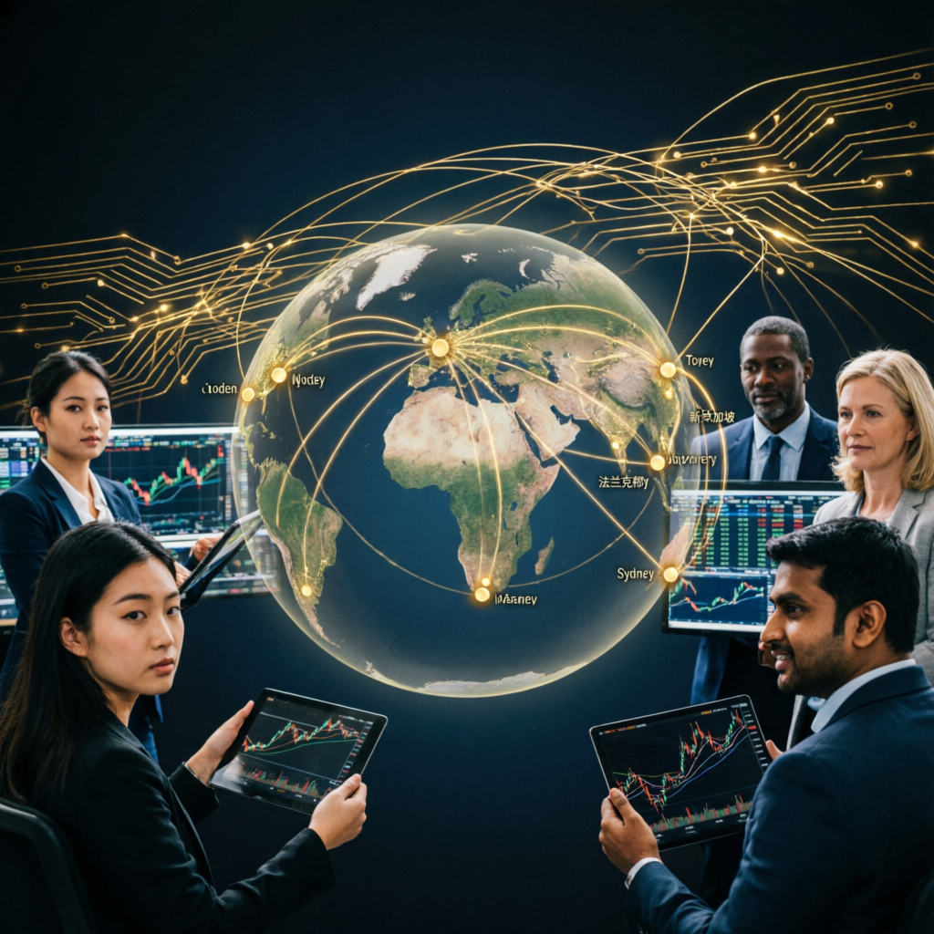 Global network of professional forex traders across multiple time zones