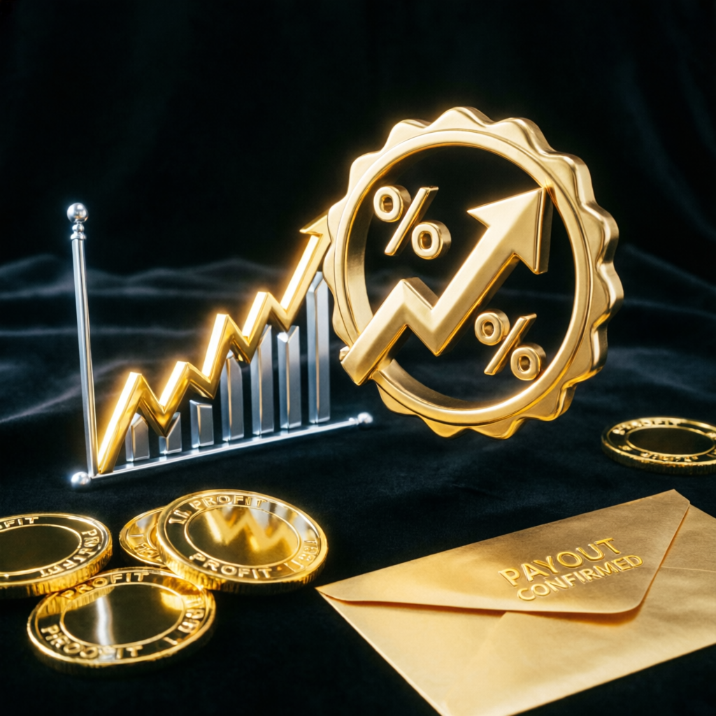 Successful funded trader payout celebration
