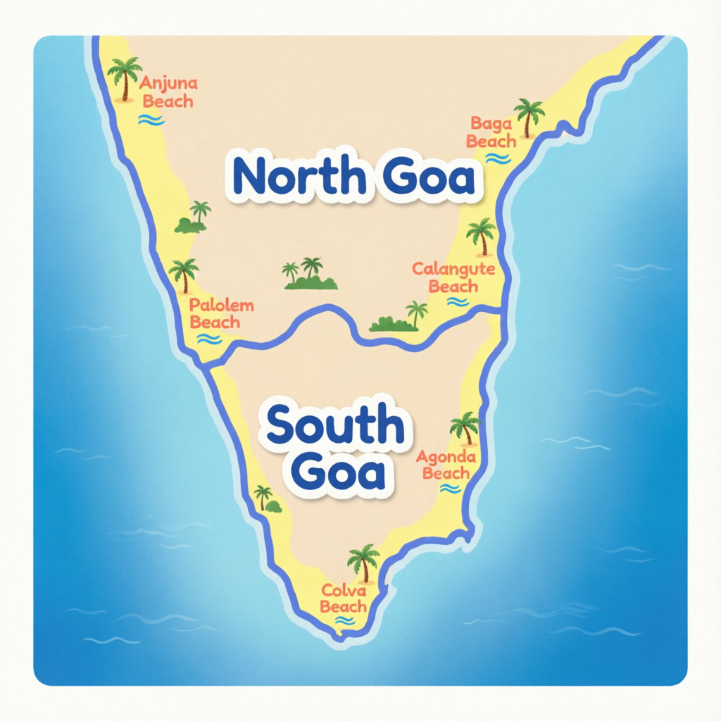 Goa India Map