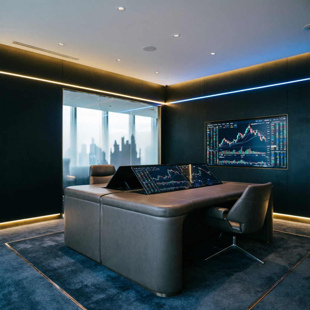 Premium trading office environment