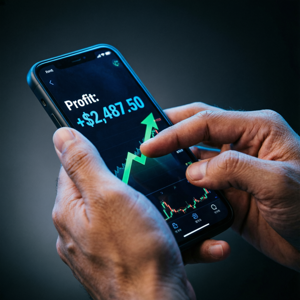 Mobile trading and profit tracking
