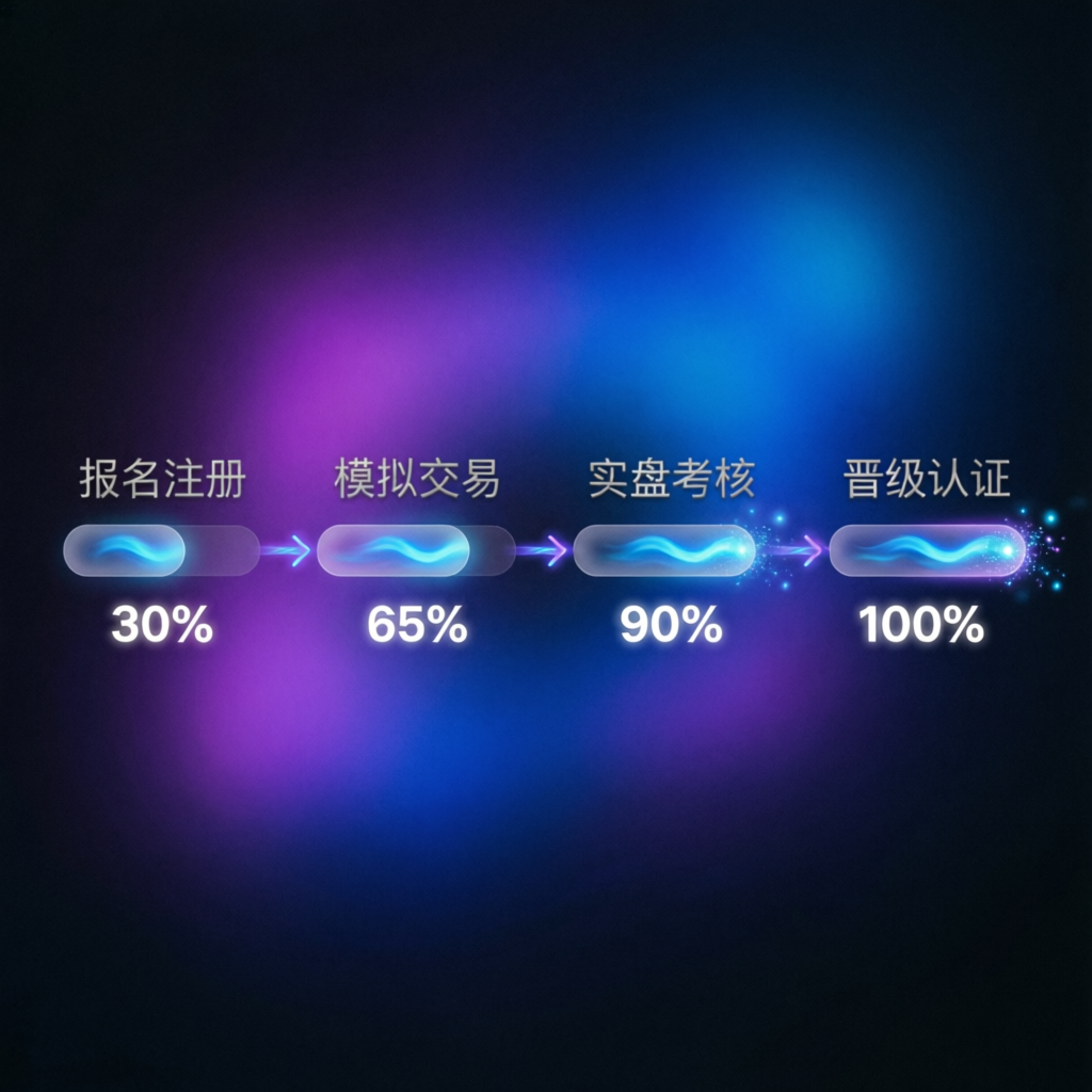 Trading combine evaluation phases visualization