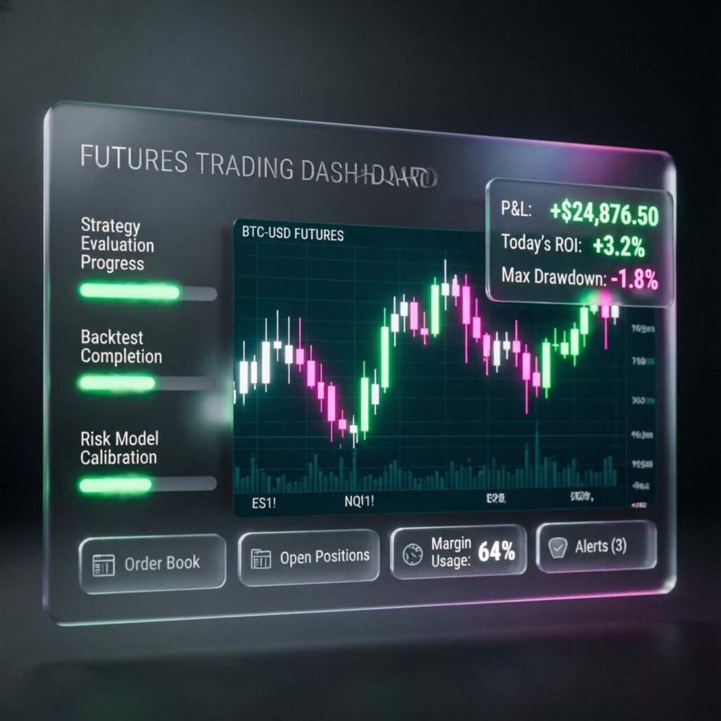 Apex Trader Funding evaluation dashboard showing trading metrics and progress