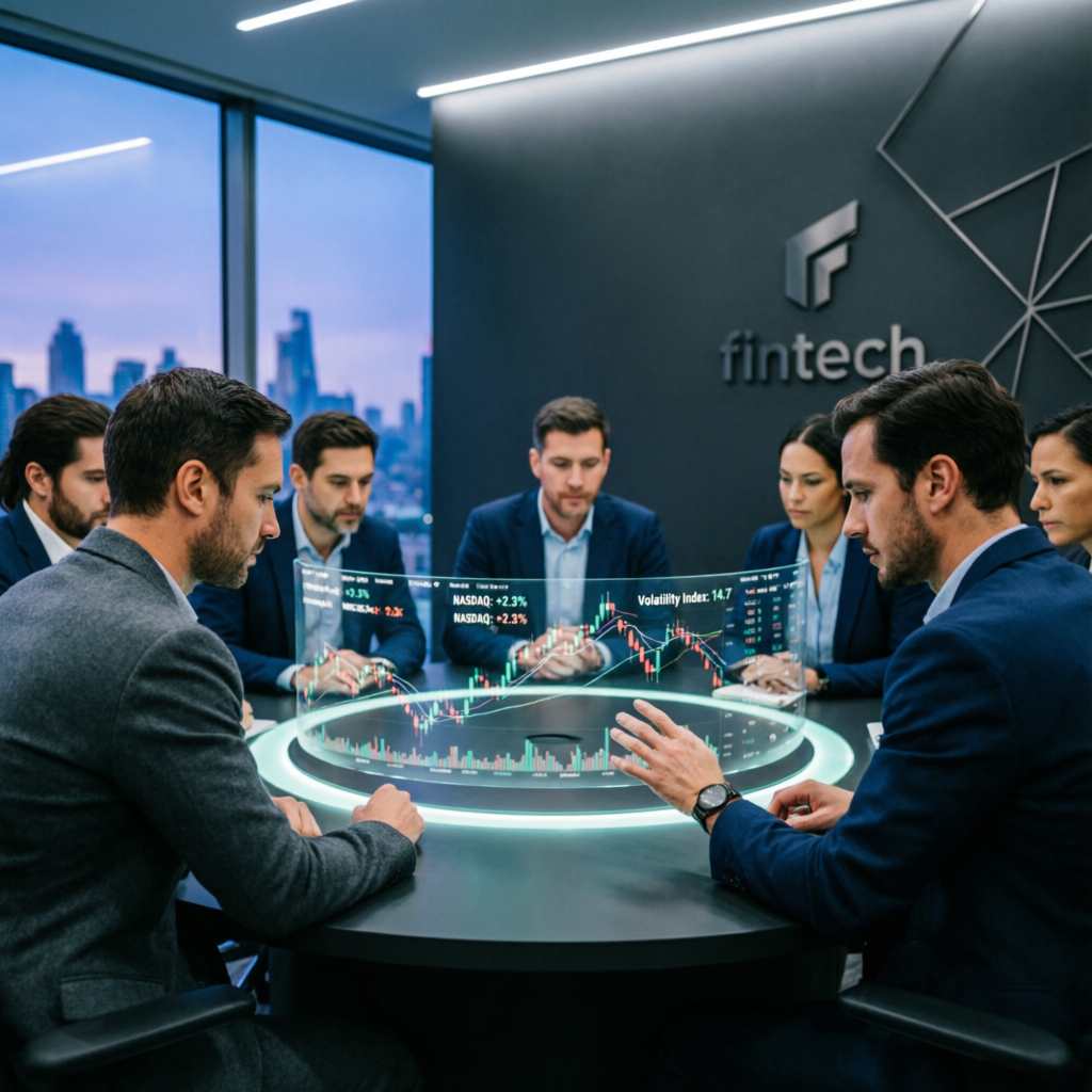 Professional trading team analyzing strategies for prop firm evaluations