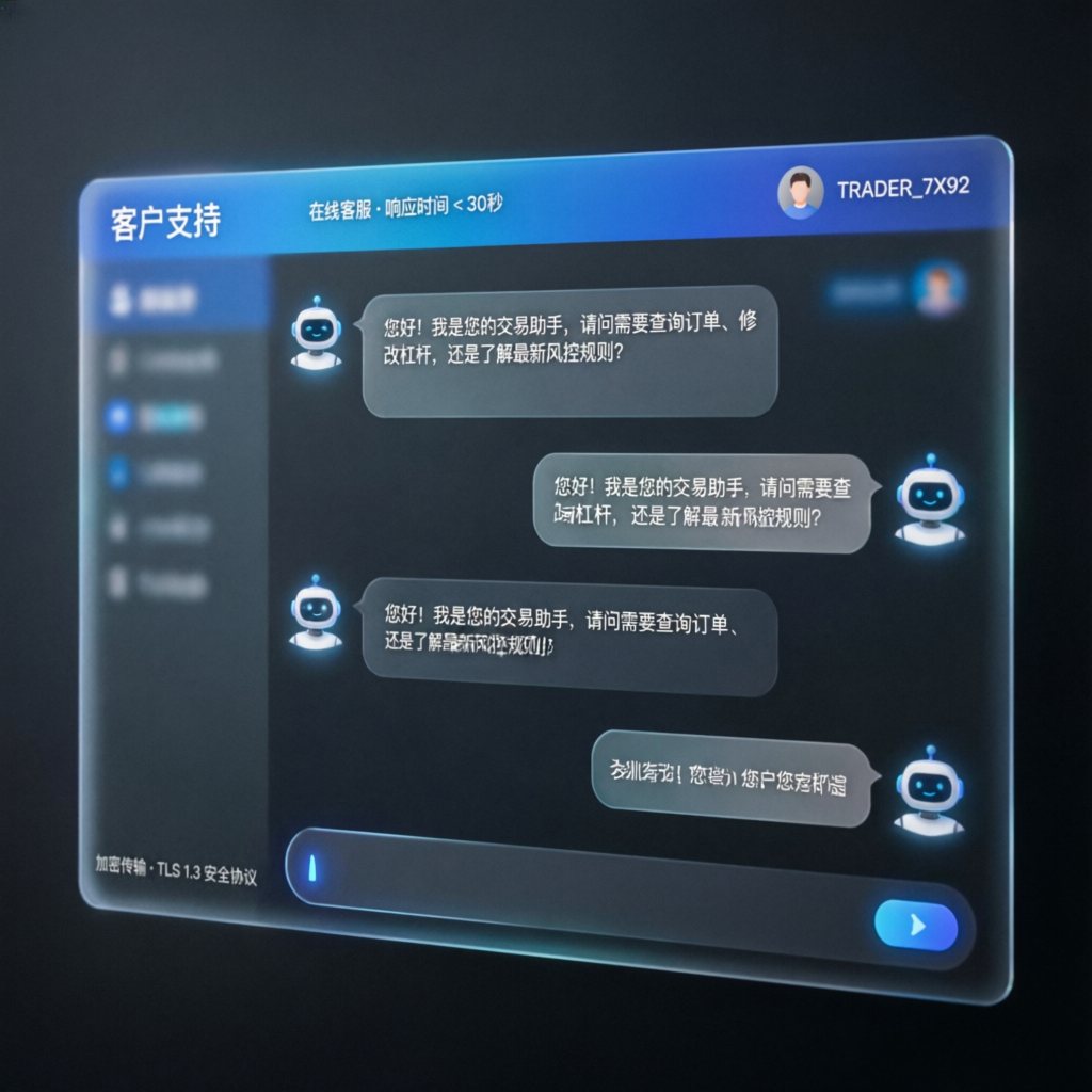 Customer support chat interface for prop firm passing service assistance