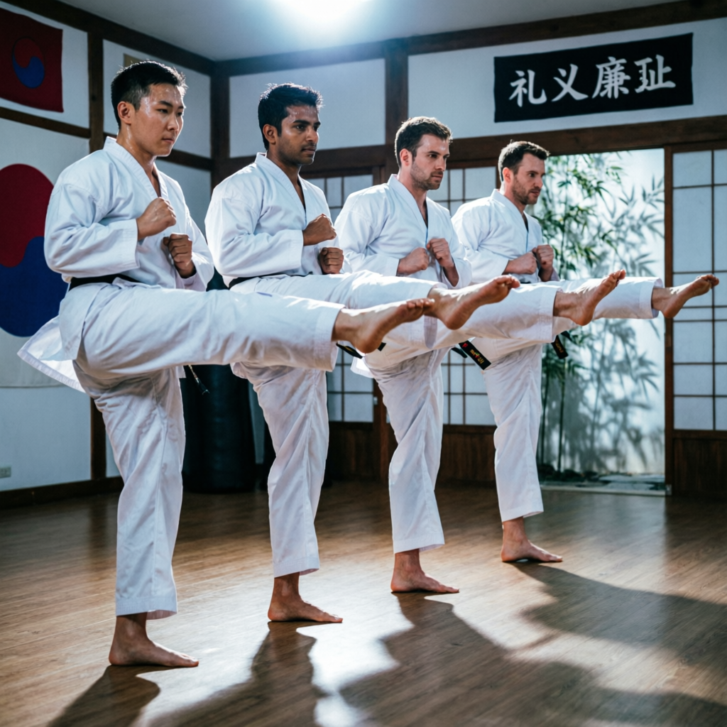 Practicantes de Taekwondo