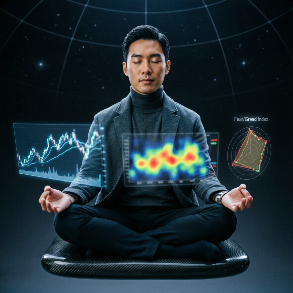 Trading psychology and mental discipline concept for prop firm traders